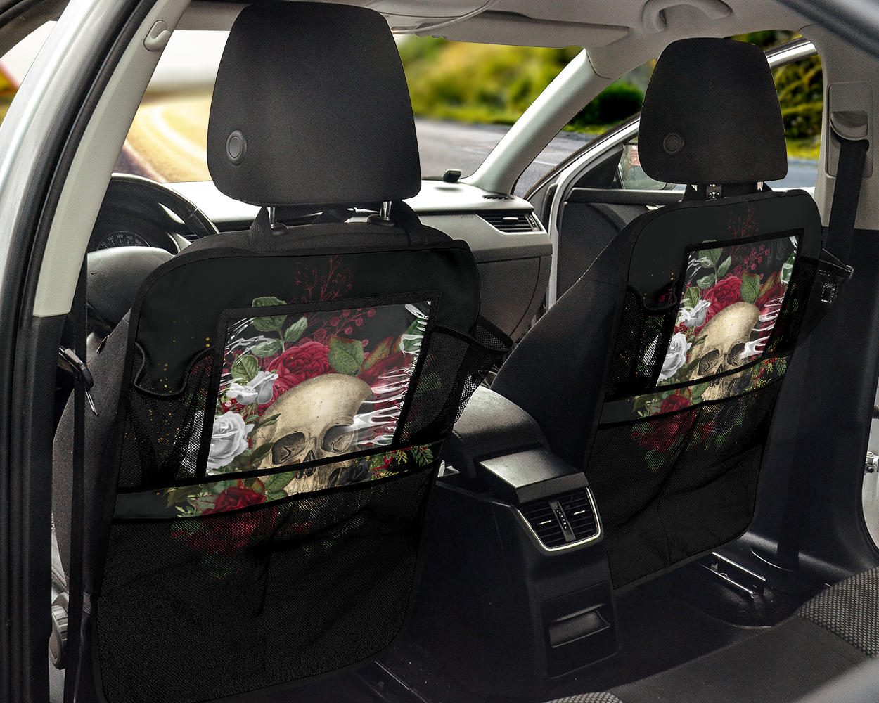 skull bandana car seat organizers