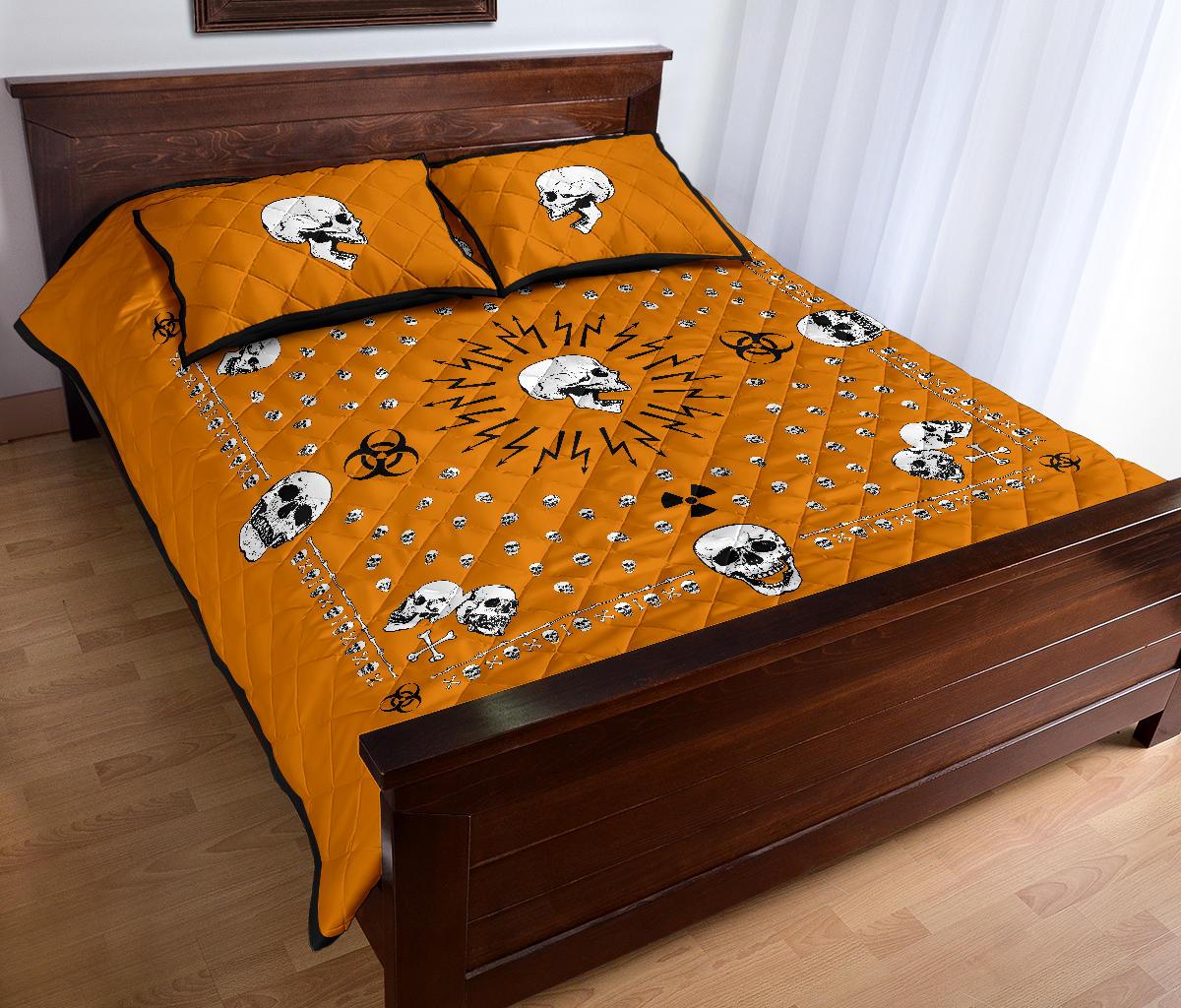 orange skull bandana decor