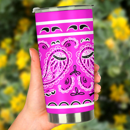 Abruptly Pink Bandana Tumblers