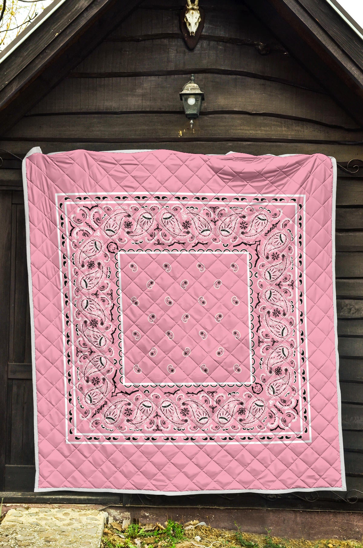 Light Pink Bandana Throw blankets
