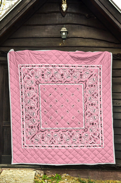 Light Pink Bandana Throw blankets