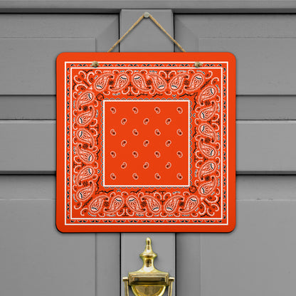 Orange Bandana Door Signs