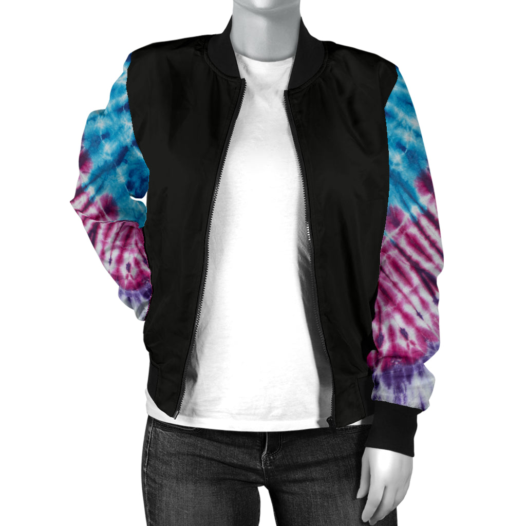 Boho Tie Dye Bomber Jacket