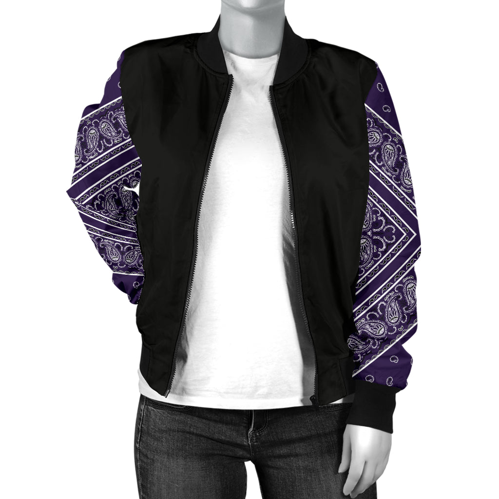 womenr's sleeved bomber jacket