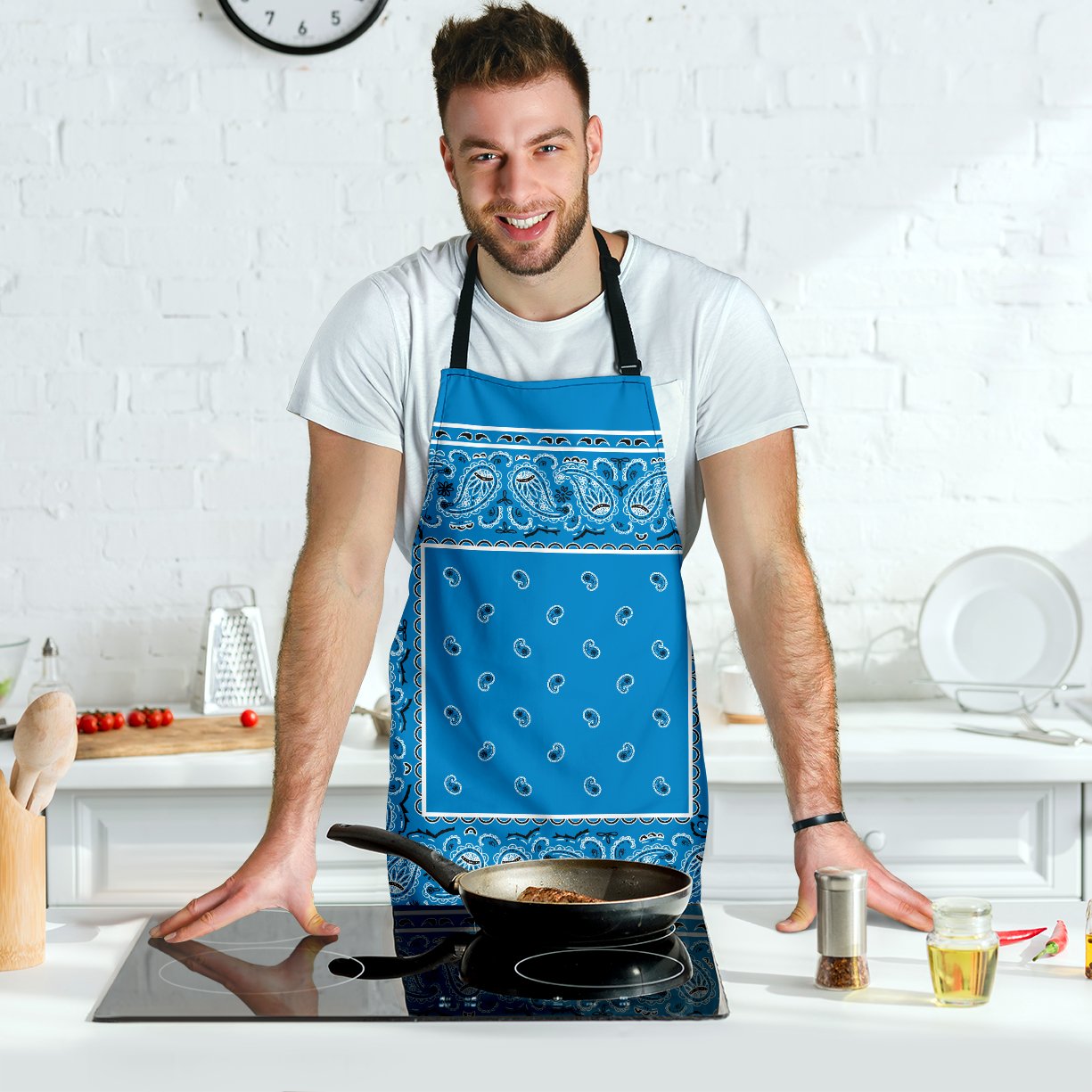 Sky Blue Bandana Apron