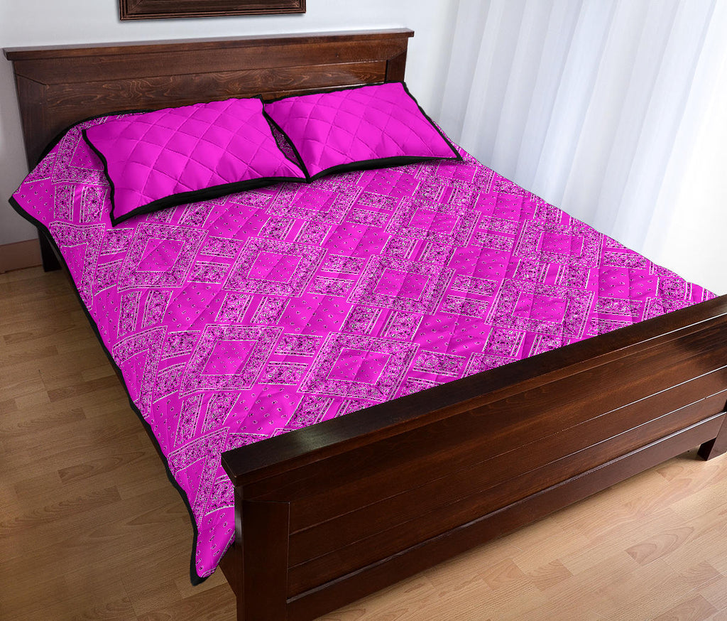pink bandana quilt set