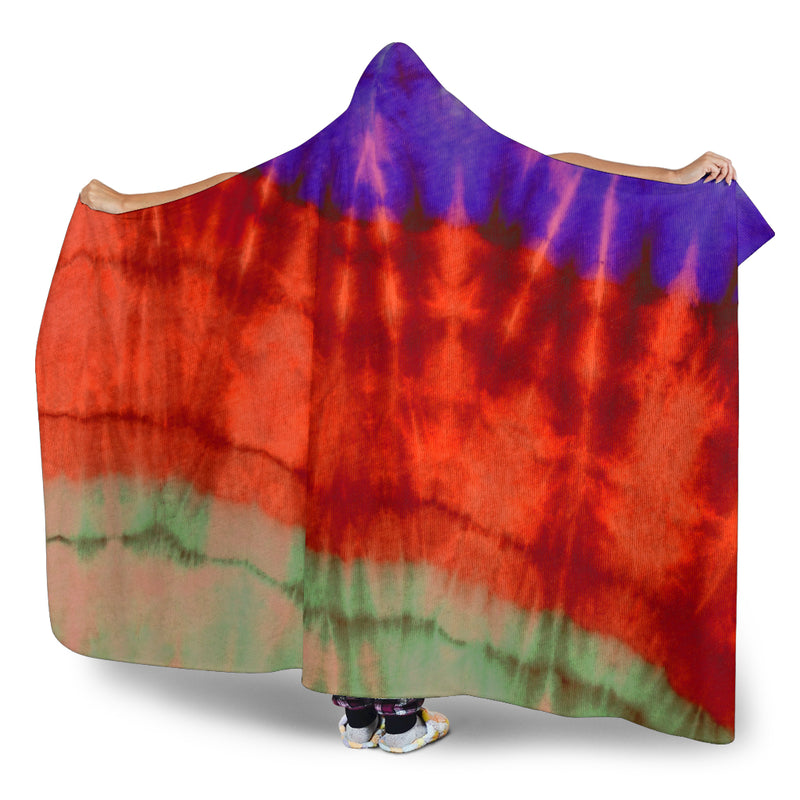 Ultimate Wavy Hippie Tie Dye Hooded Blanket