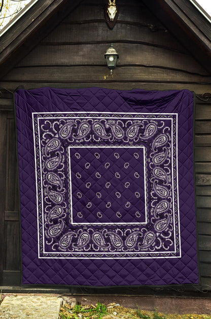 Quilt - Royal Purple Bandana Quilt