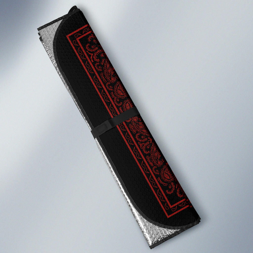 Black and Bandana Car Window Shade