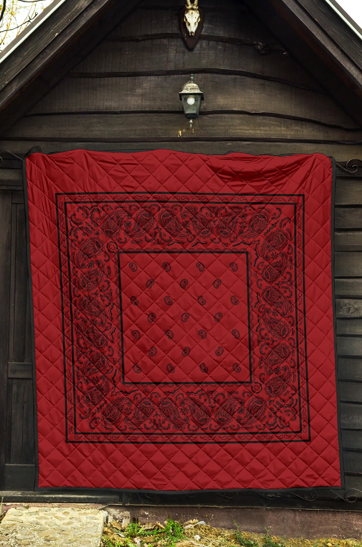 Red with Black Bandana Bedding