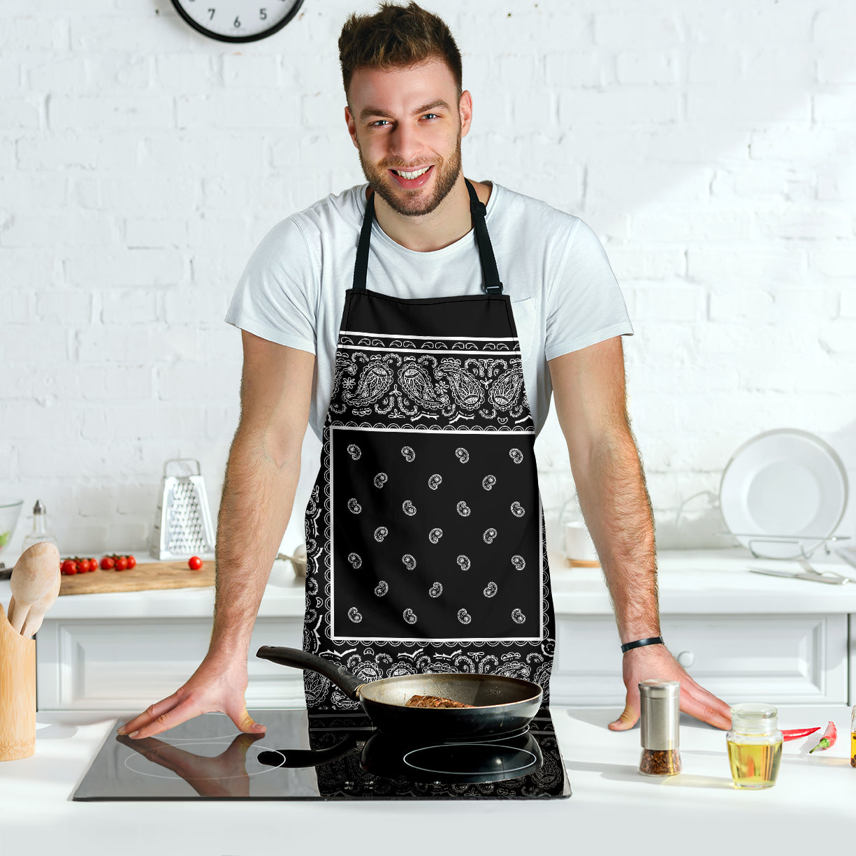 Black Big Bandana Apron