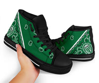 Classic Green Bandana High Top Sneakers