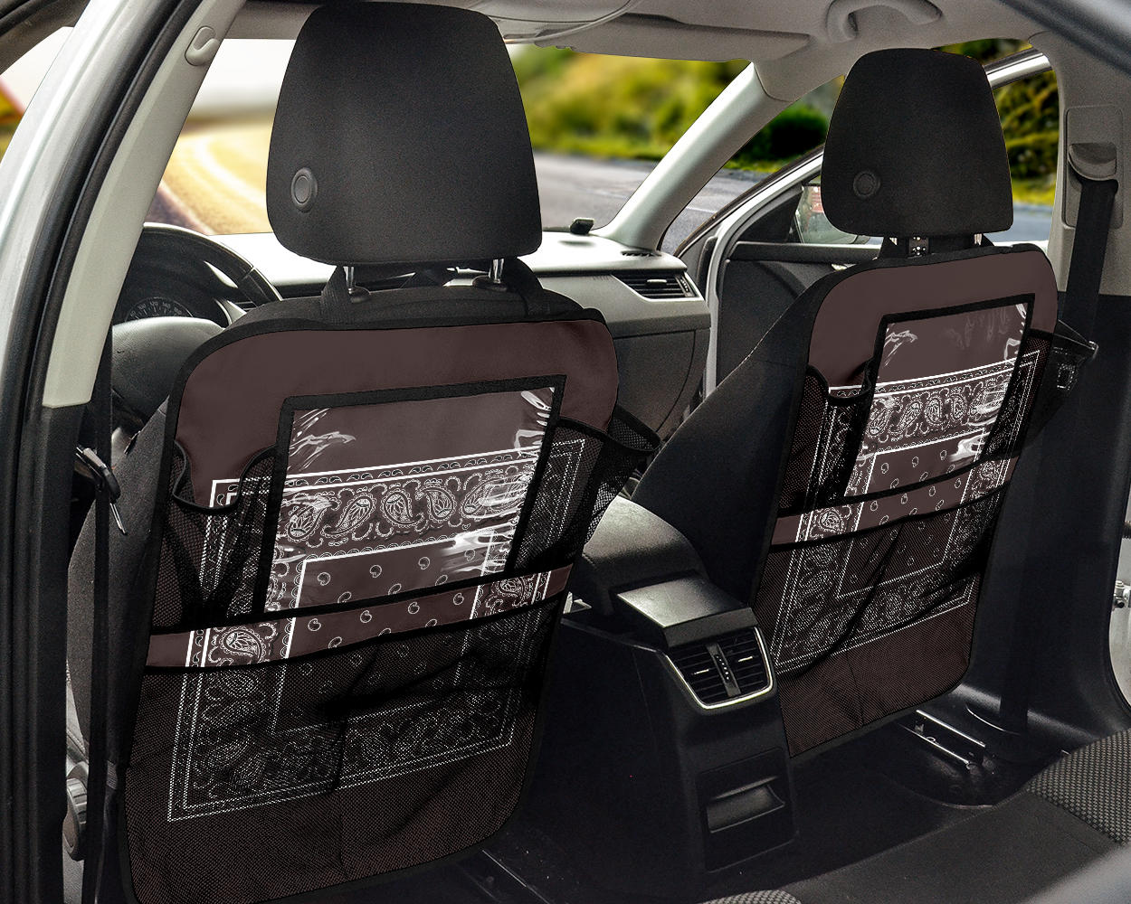 brown bandanas seat organizers
