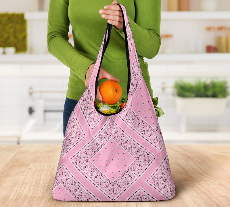 Pink Bandana Grocery Bag 3-Pack