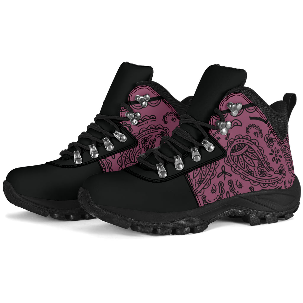 Mauve Bandana Alpine Boots
