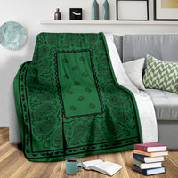 Green with Black Bandana Throw Blanket