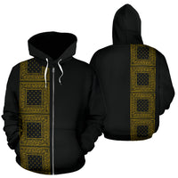 black gold bandana print hoodie