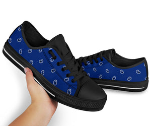 Canvas Low Top Sneakers - Royal Blue Paisley