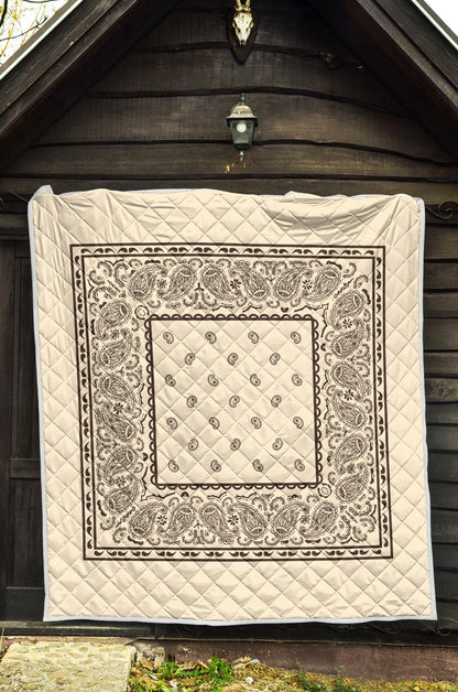 Cream and Brown Bandana Blankets