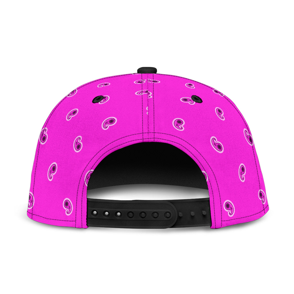 Abruptly Pink Paisley Snapback Hat