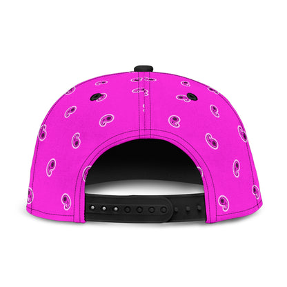 Abruptly Pink Paisley Snapback Hat