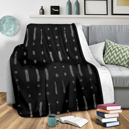 Mud Cloth Tribal Pattern Fleece Blanket
