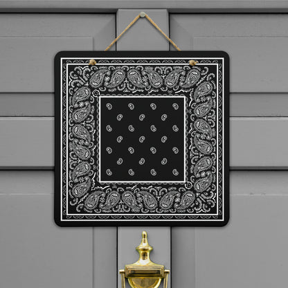Black Bandana Door Signs