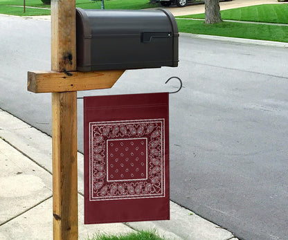 Burgundy Bandana Home and Garden Flags
