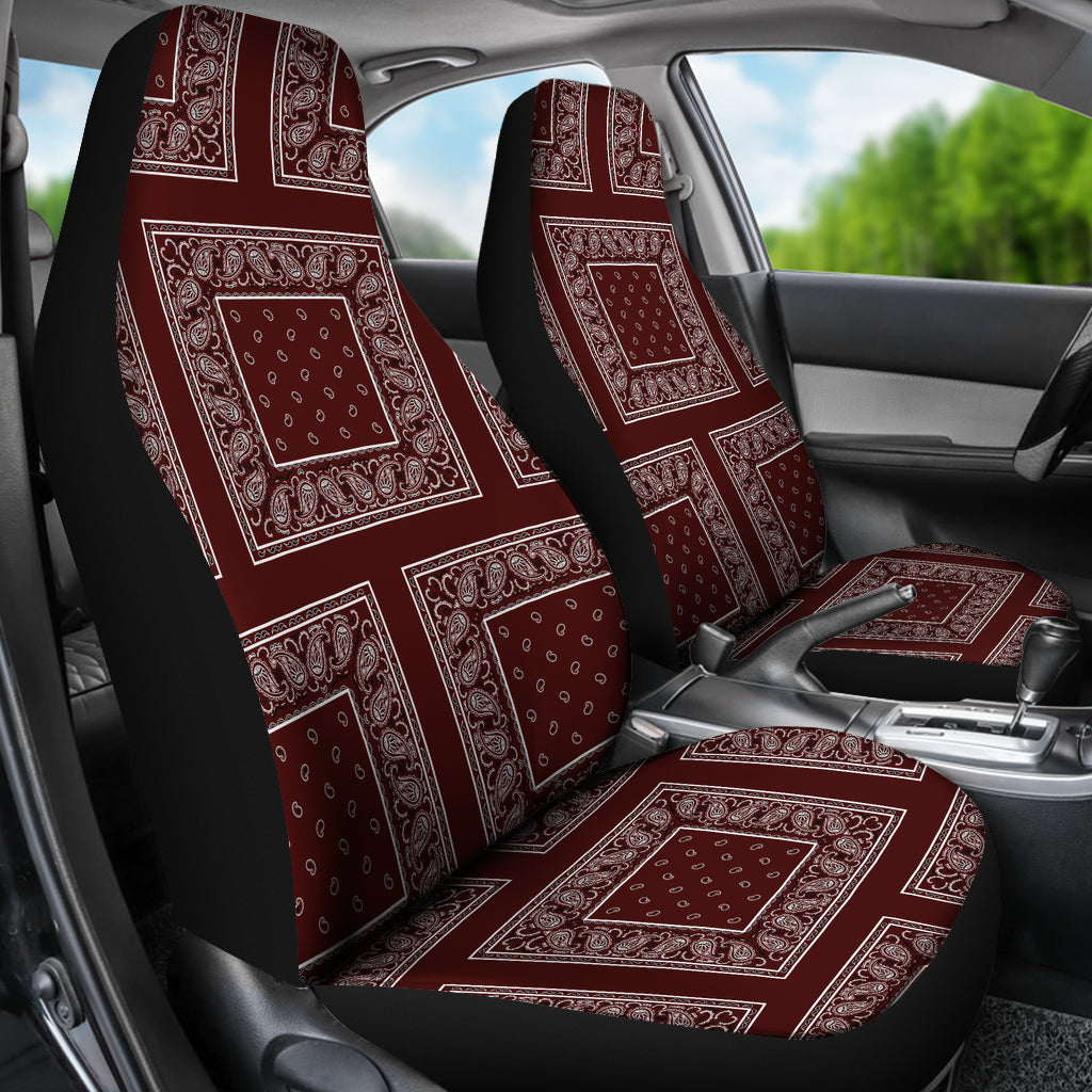 Burgundy car seat cover