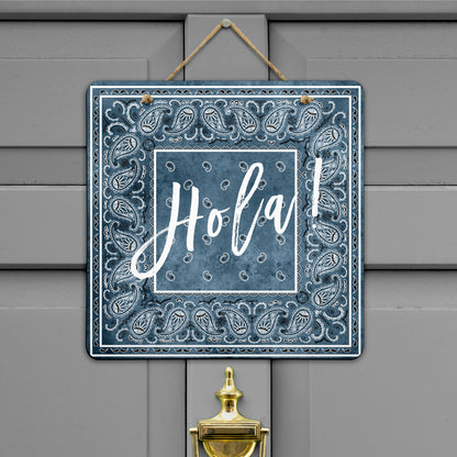 Denim Blue Bandana Door Signs
