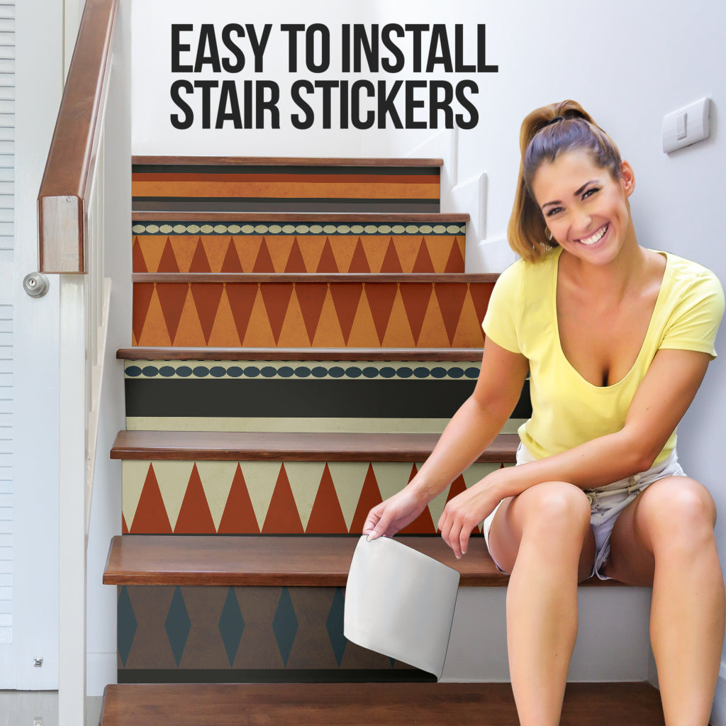 Southwestern Tribal Pattern Stair Stickers 6