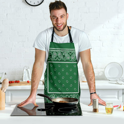 Classic Green Big Bandana Apron