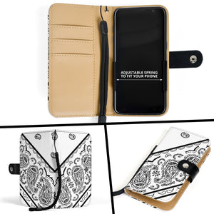 White Bandana Phone Case Wallet