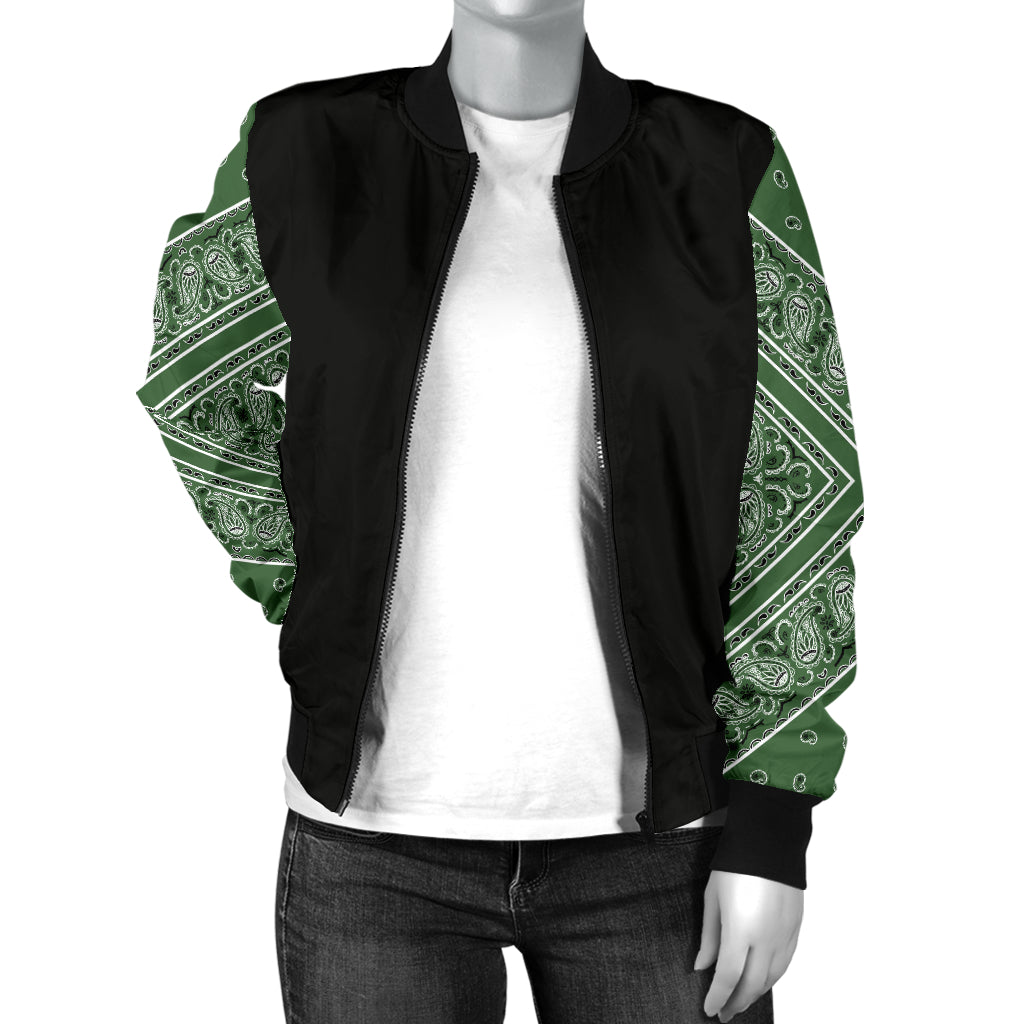 green bandana bomber jacket