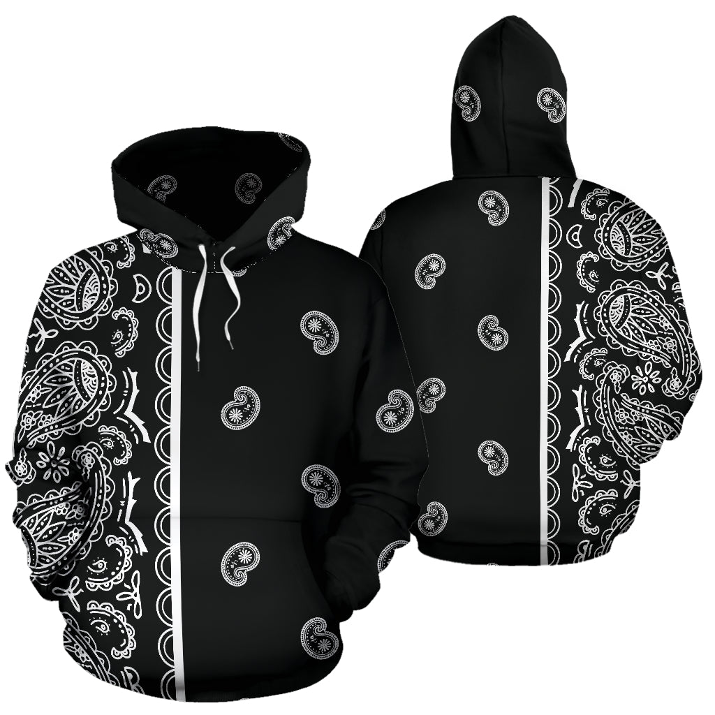 black bandana pullover hoodie
