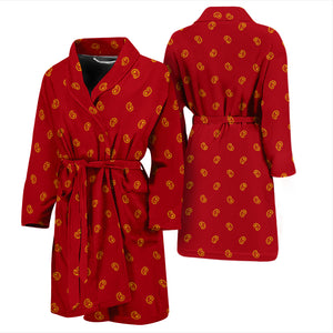 red and gold bandana robe for men