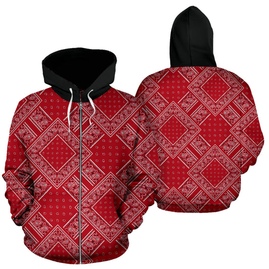 Red bandana hoodie