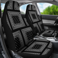 Black and white car seat cover