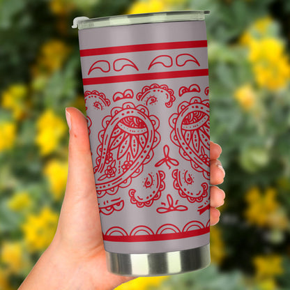 Gray and Red Bandana Tumblers
