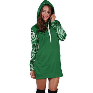 Classic Green Bandana Hoodie Dress