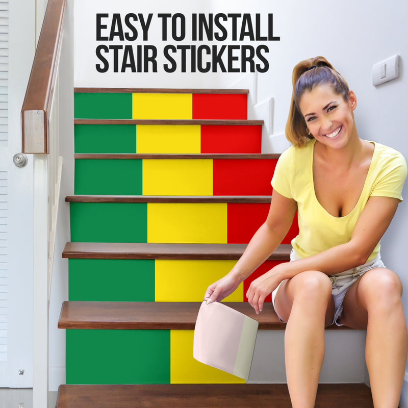 Rasta Joy Bandana Stair Stickers 6 Steps