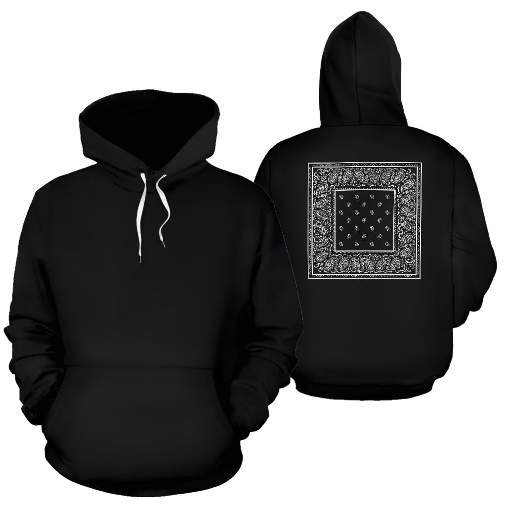 black bandana pullover hoodies