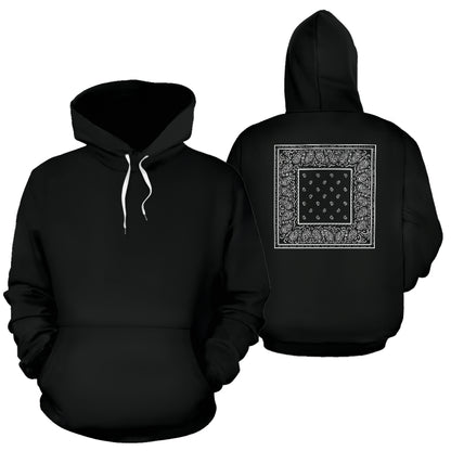 black bandana pullover hoodies