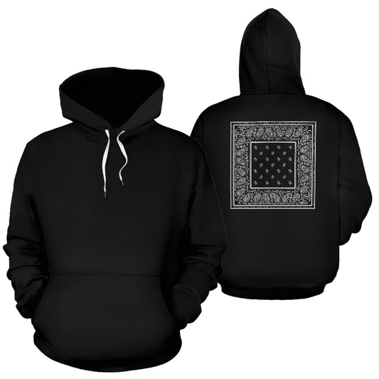 black bandana pullover hoodies