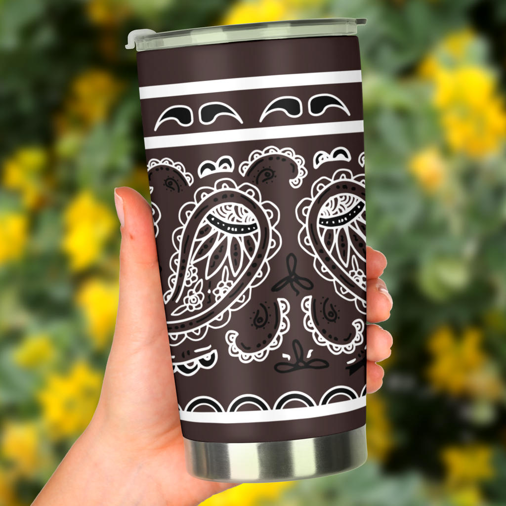 Coffee Brown Bandana Tumblers
