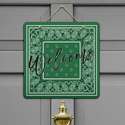 Classic Green Bandana Door Signs