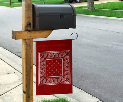 Maroon Bandana Home and Garden Flags