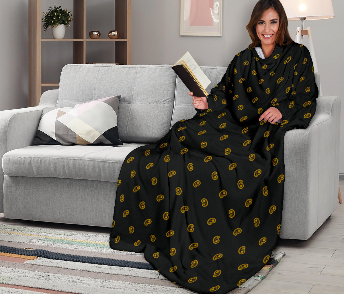 Black Gold Bandana Monk Blankets