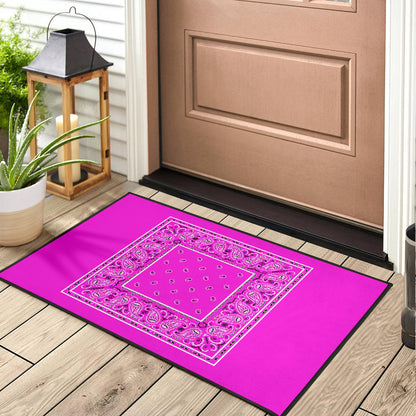 Abruptly Pink Bandana Door Mats