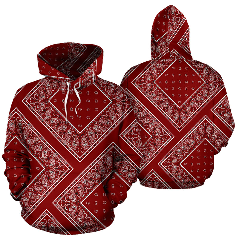 red bandana pullover hoodie